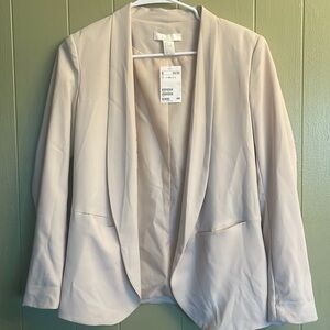 H&M women blazer w/front pockets beige size 6